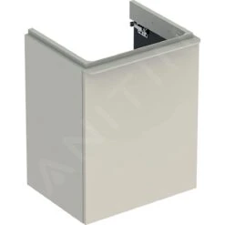 Geberit Smyle Square - Mobile Sottolavabo, 492x406x617 Mm, 1 Anta, Cardini A Sinistra, Grigio Sabbia 500.364.JL.1