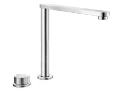 Blanco Eloscope F II - Miscelatore Sottofinestra Per Lavello, Montaggio A 2 Fori, Cromo 516672