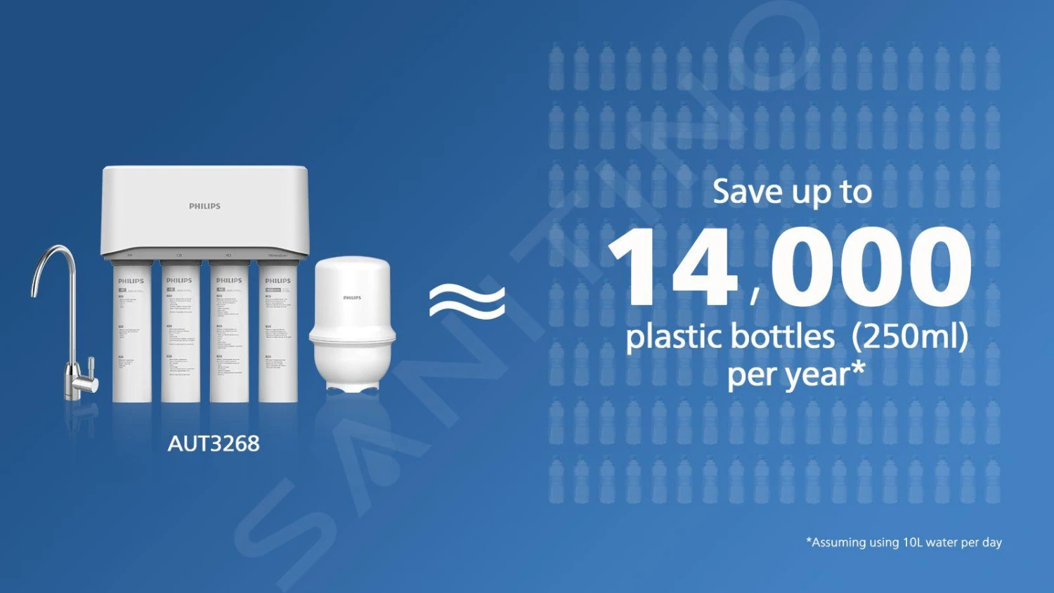 Philips Filtraggio - Set Rubinetto Per Lavello Con Funzione Di Filtraggio, Cromo AUT3268/10 12 Philips Filtraggio - Set Rubinetto Per Lavello Con Funzione Di Filtraggio, Cromo AUT3268/10 - immagine 10