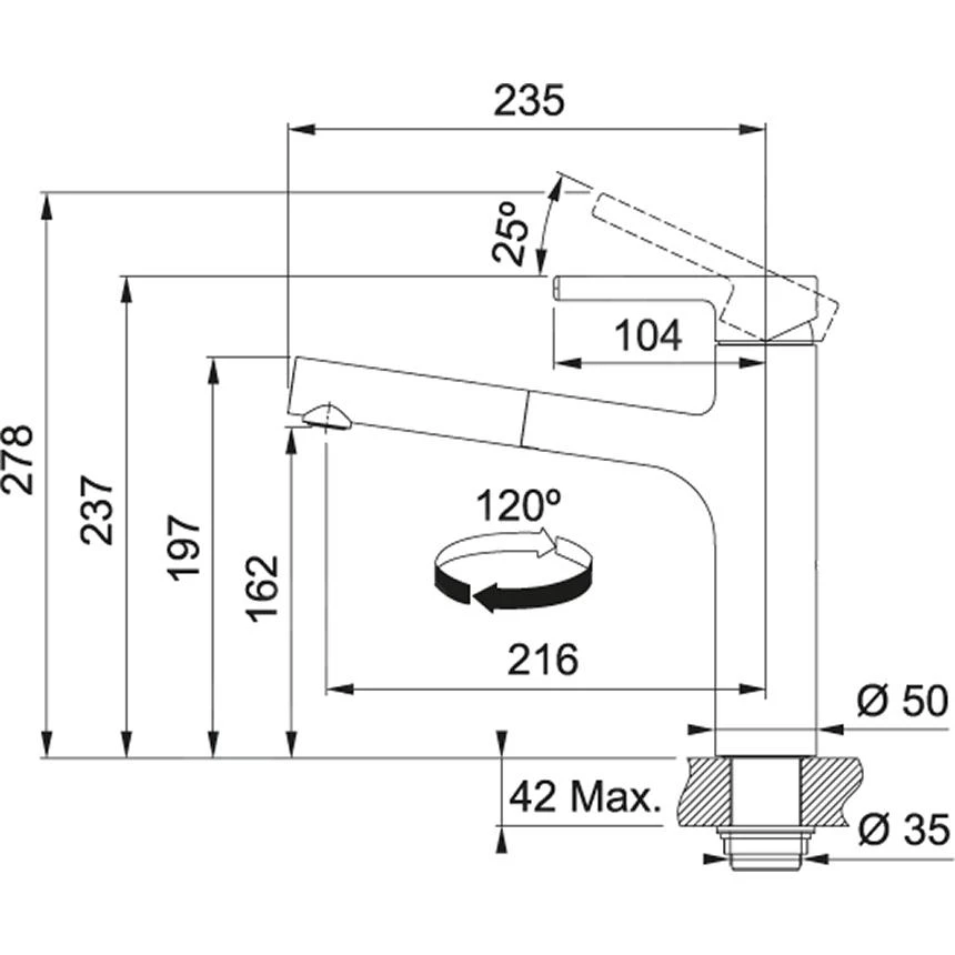 Franke Centro - Miscelatore Da Lavello FP 0098.901 Con Bocca Di Erogazione Estraibile, Nero Opaco 115.0621.592 4 Franke Centro - Miscelatore Da Lavello FP 0098.901 Con Bocca Di Erogazione Estraibile, Nero Opaco 115.0621.592 - immagine 2