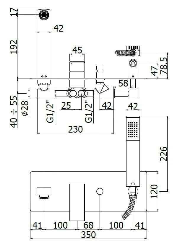 Paffoni Effe - Miscelatore Ad Incasso Per Vasca Da Bagno, Con Accessori E Corpo Incasso, Cromato EF001CR 4 Paffoni Effe - Miscelatore Ad Incasso Per Vasca Da Bagno, Con Accessori E Corpo Incasso, Cromato EF001CR - immagine 2