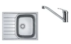 Franke Set - Set N76, Lavello In Acciaio Inox SKN 611-63 E Miscelatore FB 250.031, Acciaio Inox/cromo 101.0618.837