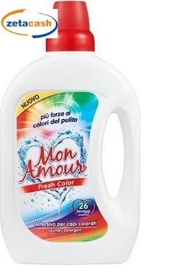 DETERSIVO CAPI COLORATI MON AMOUR LAVATRICE 1560 ML COLOR 3 DETERSIVO CAPI COLORATI MON AMOUR LAVATRICE 1560 ML COLOR