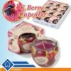 VASETTO IN VETRO CON CANDELA CUPCAKE E MIRTILLO ROSSO