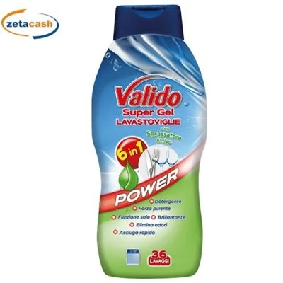 VALIDO GEL LAVASTOVIGLIE CON SGRASSATORE 36 LAVAGGI 3 VALIDO GEL LAVASTOVIGLIE CON SGRASSATORE 36 LAVAGGI