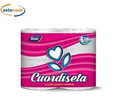 CARTA IGIENICA 4 ROTOLI CUOR DI SETA PROFUMATA 3 CARTA IGIENICA 4 ROTOLI CUOR DI SETA PROFUMATA