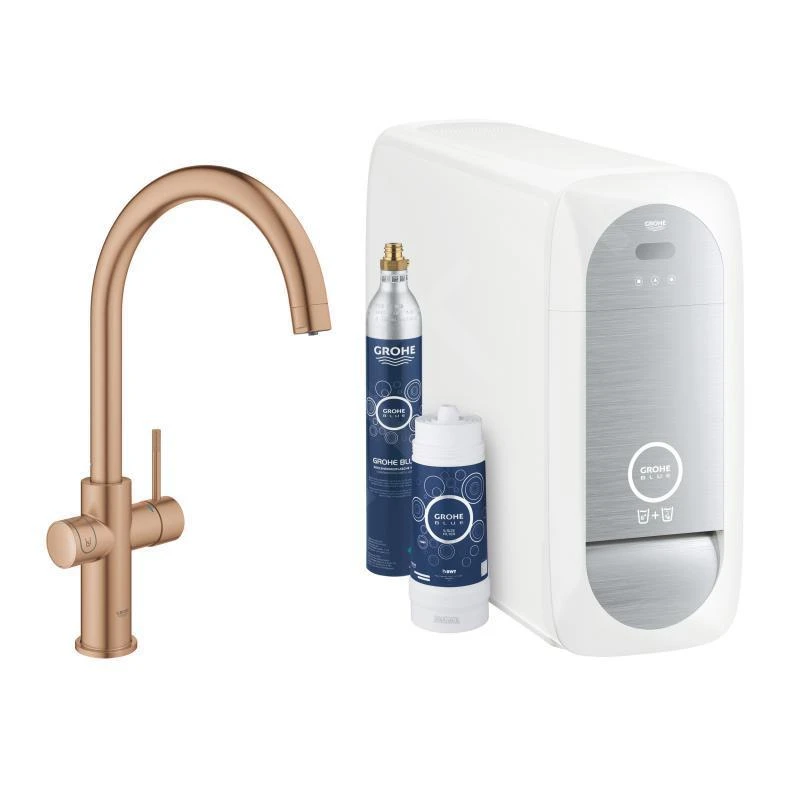 Grohe Blue Home - Miscelatore Da Lavello Con Dispositivo Di Filtraggio E Refrigerazione, Warm Sunset Spazzolato 31455DL1 3 Grohe Blue Home - Miscelatore Da Lavello Con Dispositivo Di Filtraggio E Refrigerazione, Warm Sunset Spazzolato 31455DL1