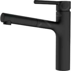 Franke Centro - Miscelatore Da Lavello FP 0098.901 Con Bocca Di Erogazione Estraibile, Nero Opaco 115.0621.592